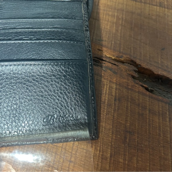 Brighton Leather Crossbody Bag Black and Brown with dust Bag snap closure - Picture 7 of 11